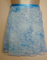 ラスト1：涼しげな水色系　トゥリーナウェアスカート　14インチ　#946