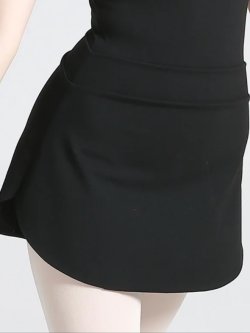 画像1: プルオンスカート　黒