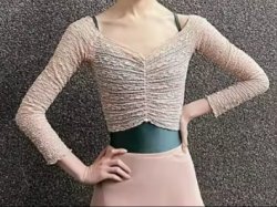 画像1: 新色　こんなの欲しかった〜かわいいレーストップス　長袖　2色