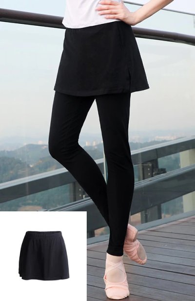 画像1: スカート付ショートパンツ　黒