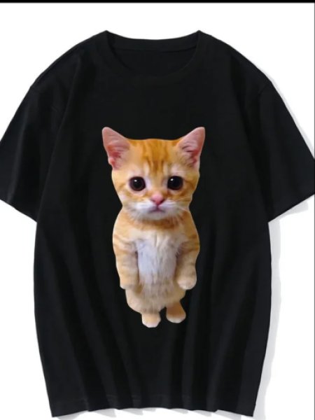 画像1: 可愛いネコのTシャツ　４色 (1)